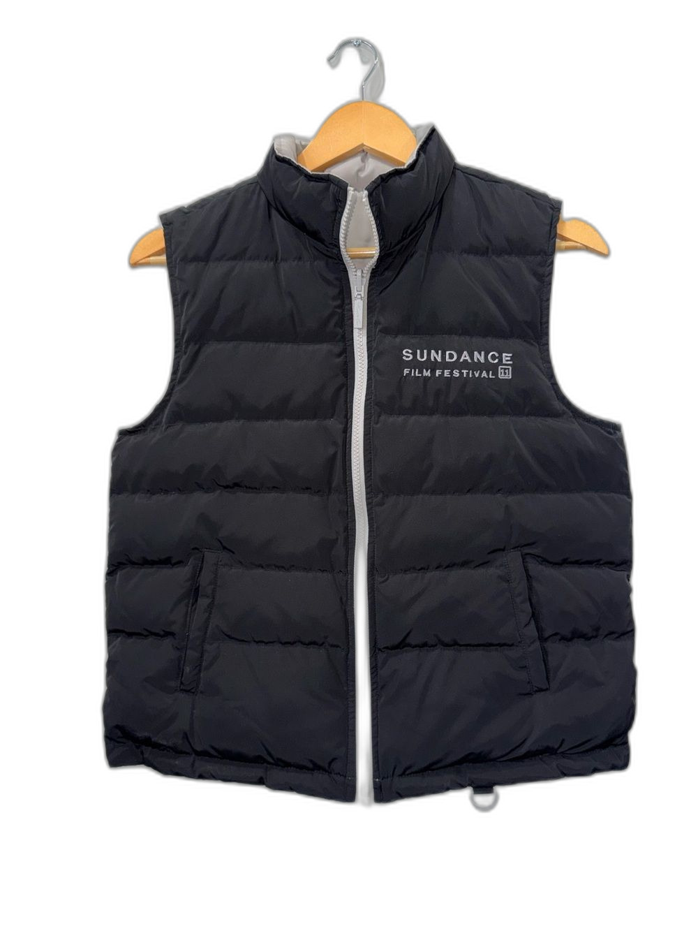 Sundance Film Festival Puffer Vest Mens Womens Medium Black Down !